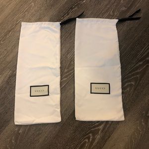 GUCCI pair of shoe dustbags with stitched labels